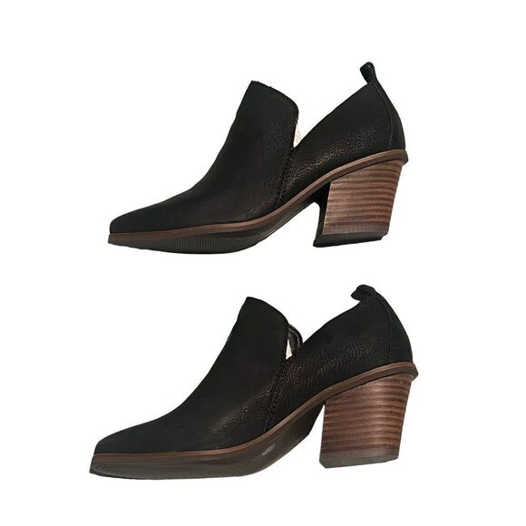 Lucky Brand Ankle Bootie Womens 6.5 M Leather Victorey Black Boot 2.5 Inch Heel - Picture 3 of 9